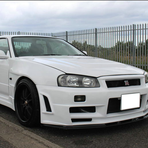 Nissan Skyline R34 GTR BNR34 BV2 Style front vented fender
