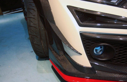 Honda 15-17 Civic Type R FK2 TM Type Front bumper canard