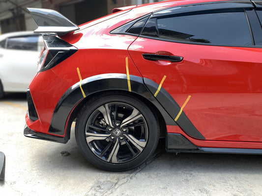 Honda Civic FK7 Rear fender flares (Fits OE bumper)