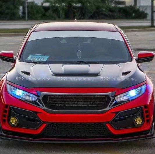 Honda 17 onwards Civic Type R FK8 JS Style Front grill (Also fit FC1/FK7 need cut one short panel)