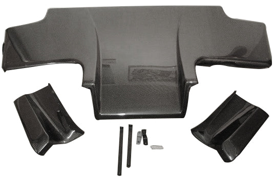 Nissan Skyline R32 GTR GTS TS Style Rear Diffuser w/ Metal Fitting Accessories (3pcs)