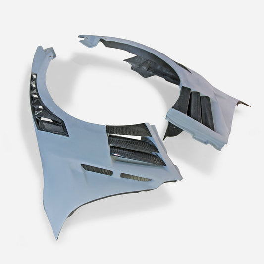 Nissan GTR R35 2013 Ver VRS Style FRP Front fender with  louver fin (Inc 6 fins,  side maker use F51 Fuga)