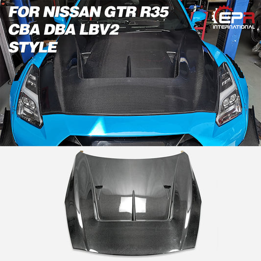Nissan GTR R35 CBA DBA LBV2 Style front hood