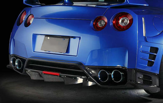 Nissan 2008-16 R35 TS style rear under bumper Ver.2 (3 pcs kit)