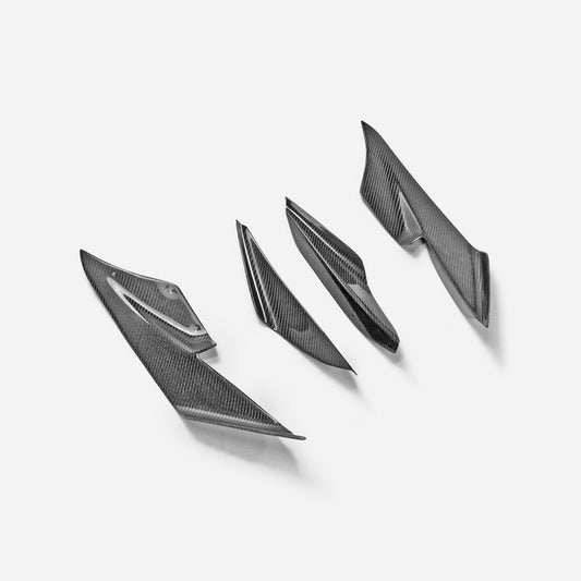 Honda S2000 00-03 AP1 JS Type Front bumper canard 4Pcs (For AP1 OE front bumper)