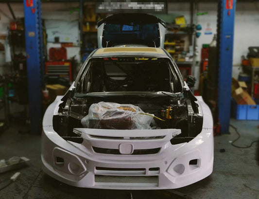Honda Civic FK7 TCR Type wide body front bumper with fog light cover