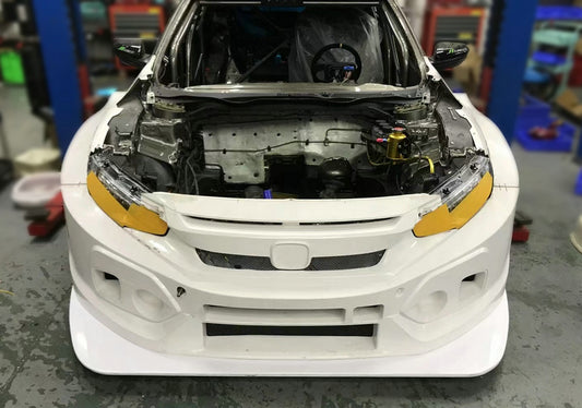 Honda Civic FK7 TCR Type wide body front bumper lip