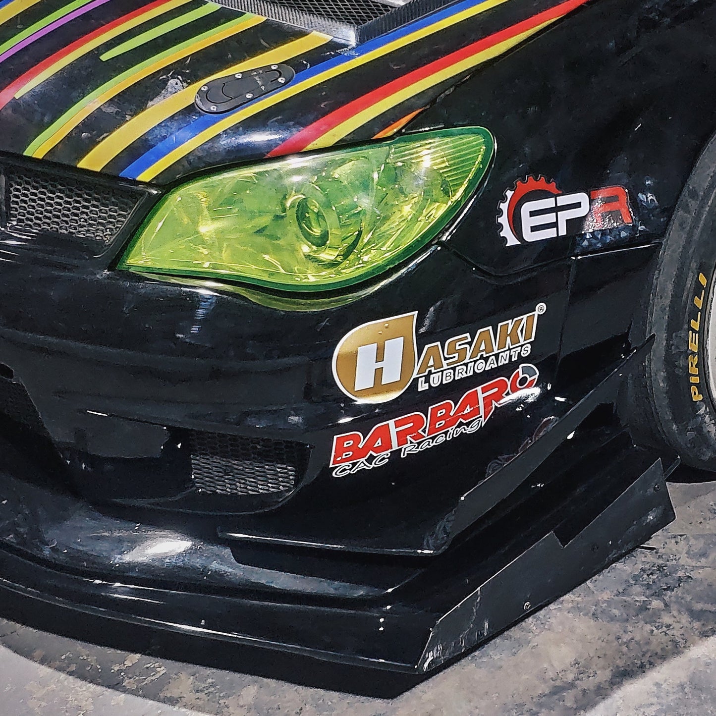 SUBARU Impreza 9 Gen GDB F VTXC style wide front splitter with diffuser, 6 bottom fins & 4 side canard