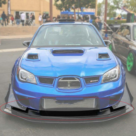 SUBARU Impreza 9 Gen GDB F VTXC style wide front splitter with diffuser, 6 bottom fins & 4 side canard