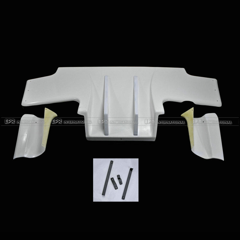 Nissan Skyline R32 GTR TS Style  Type 2 Rear Diffuser w/ Metal Fitting Accessories (5pcs)