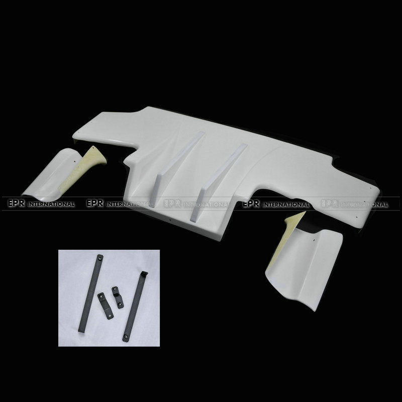 Nissan Skyline R32 GTR TS Style  Type 2 Rear Diffuser w/ Metal Fitting Accessories (5pcs)