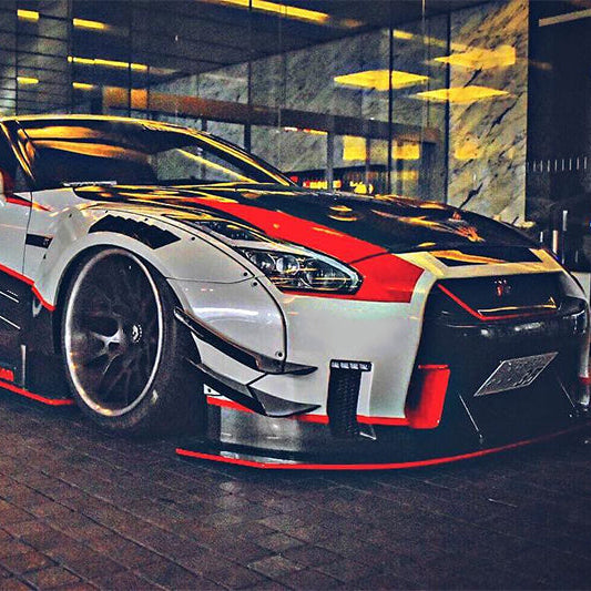 Nissan GTR R35 CBA DBA LBV2 Style Front bumper canard