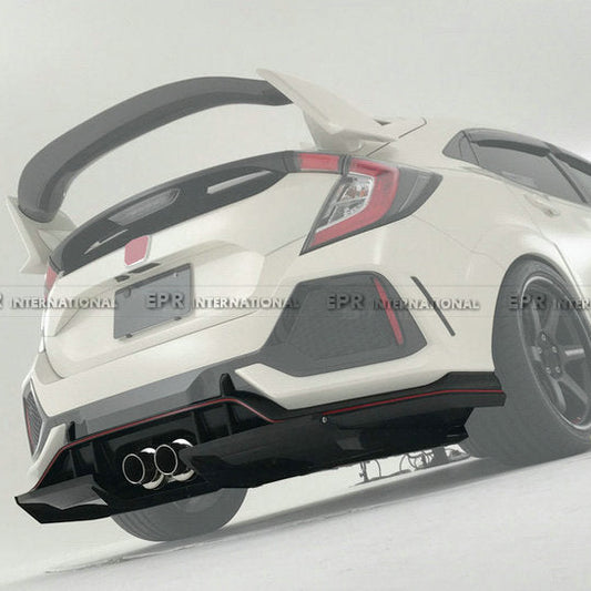 Honda 17-19 (Not fit 2020 on) Civic Type R FK8 VRSAR1 Style Rear Diffuser