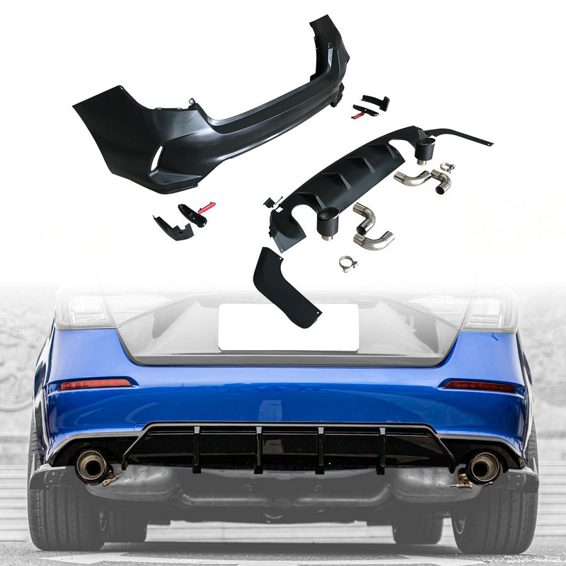 Honda Civic Gen 11 FE1 TR Type rear bumper (Double exhaust exit, for sedan)