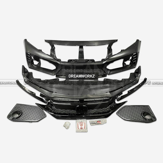 Honda Civic FK7 Hatchback to FK8 TR looks convension front bumper (5 Door hatch only)
