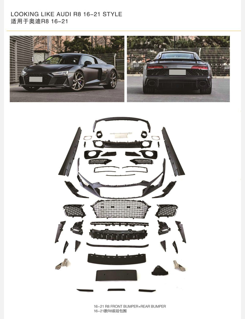 AUDI 16-21 R8 Type 4S to V10 coupe performance Plastic conversion kit