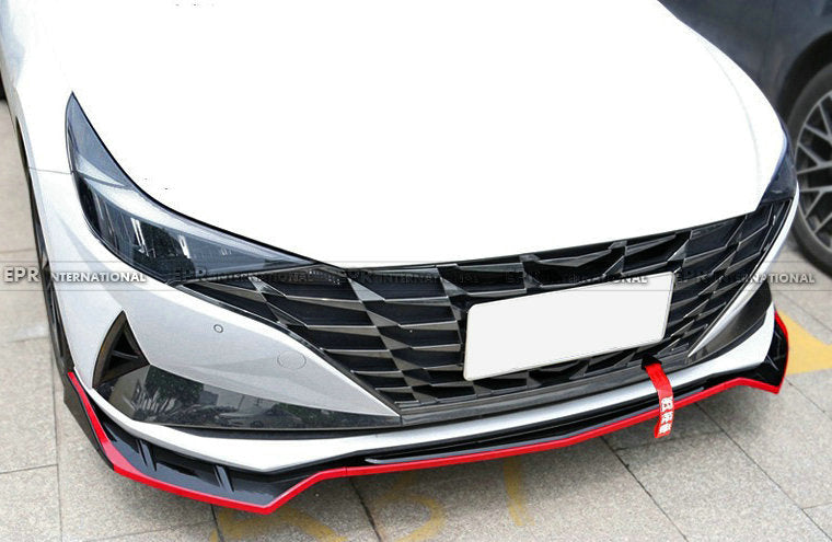 Hyundai 21+ Hyundai Elantra/Avante C Type front lip 3Pcs (Pre-facelift) (Gloss black)
