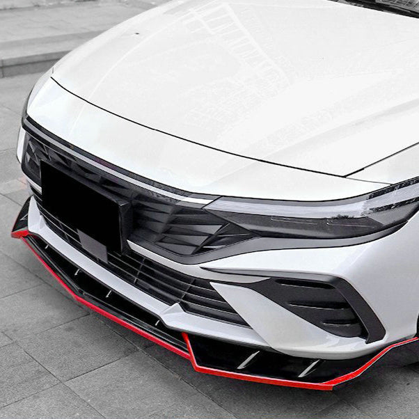 Hyundai 23+ Elantra/Avante C Type front lip 3Pcs (Facelift) (Gloss black)