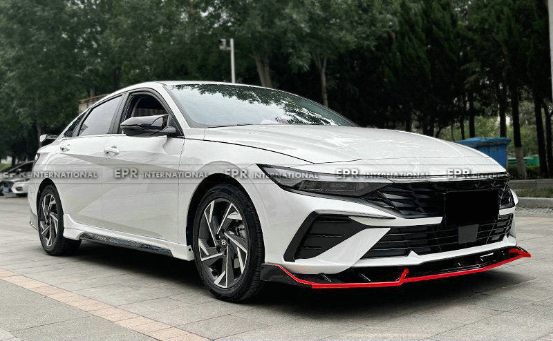 Hyundai 23+ Elantra/Avante C Type front lip 3Pcs (Facelift) (Gloss black)