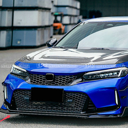 Honda Civic Gen 11 FE FL L- type front lip without canard (Gloss black, fit P-FE1-FB-TR only)