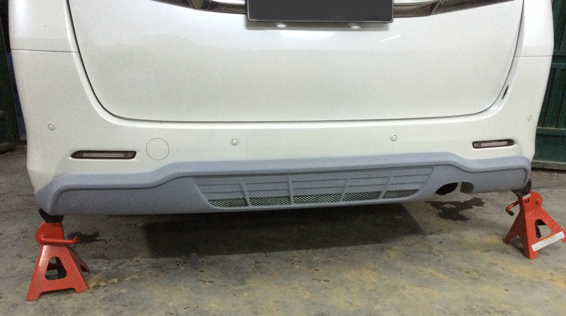 Toyota 08-15 Alphard Vellfire 20 series AH20 AD Style rear lip (Single exit exhaust)