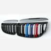 Picture of For BMW 3 Series E90 05-07 Double Style Front Grille Glossy Black ABS