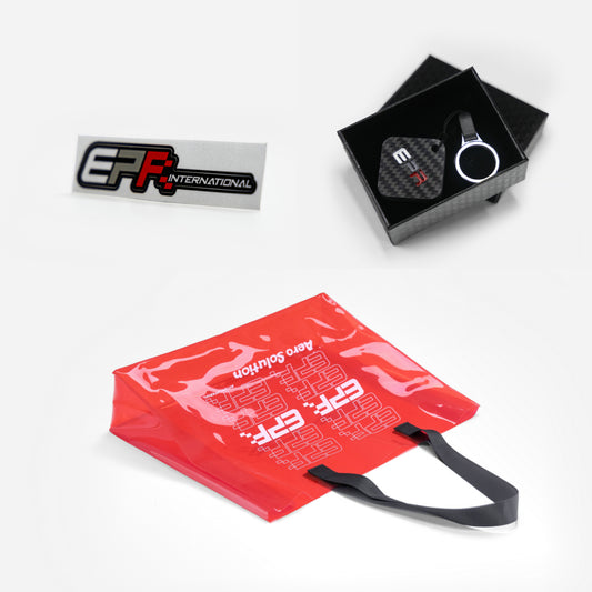 300-Like Gift: 12cm sticker, keychain, and tote bag.