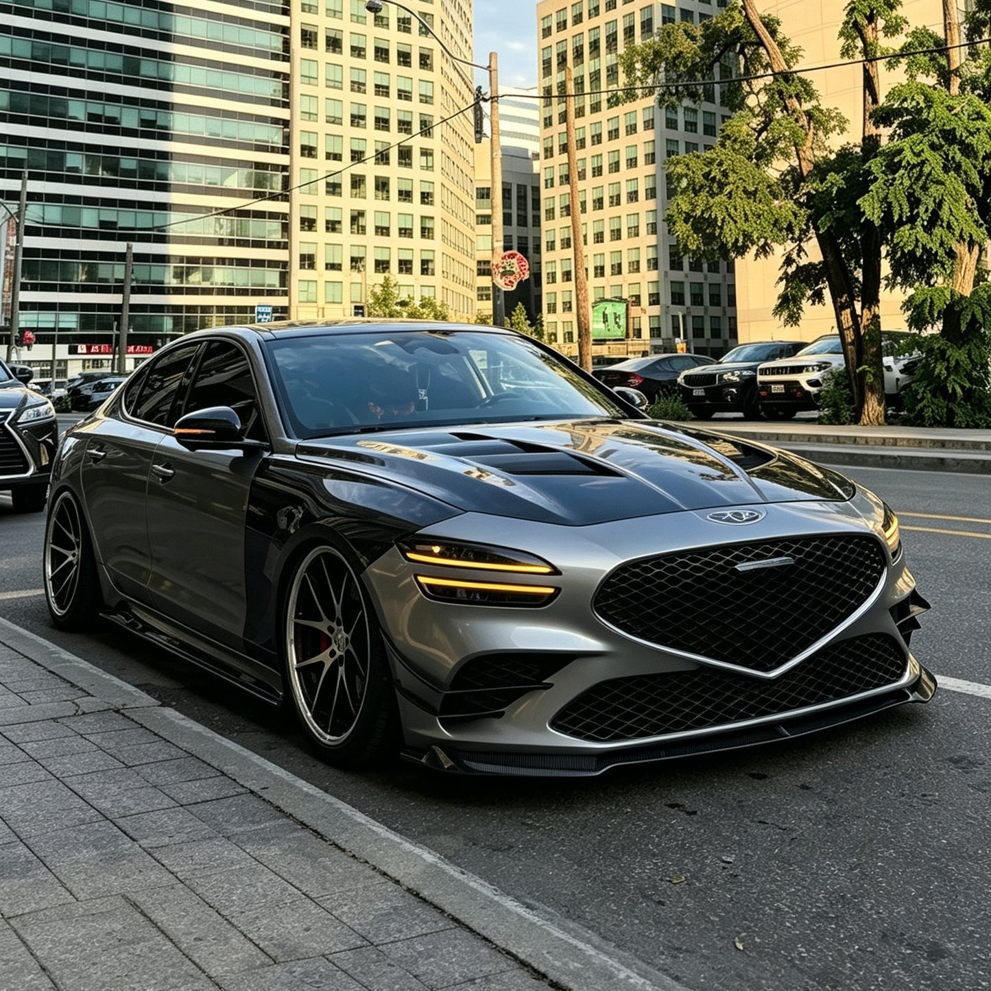 2022 Genesis G70 facelift ADK front lip