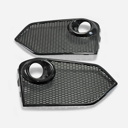 Honda Civic FK8 Type R Front fog light cover replacement (For FK8 only) With Aluminium Grilles