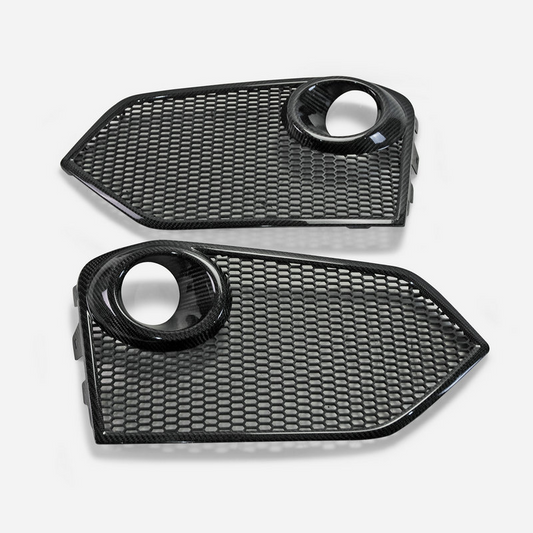 Honda Civic FK8 Type R Front fog light cover replacement (For FK8 only) With Aluminium Grilles
