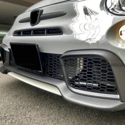 Fiat 595 Abarth Series 4 on~ T Type front lip carbon fiber body kits