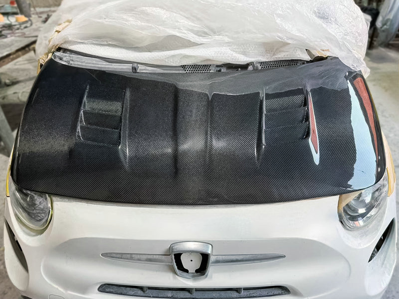 Fiat 07+ Fiat 595 500 Abarth EPA Angry Type vented hood (500 EU 08-15 pre-facelift S3)