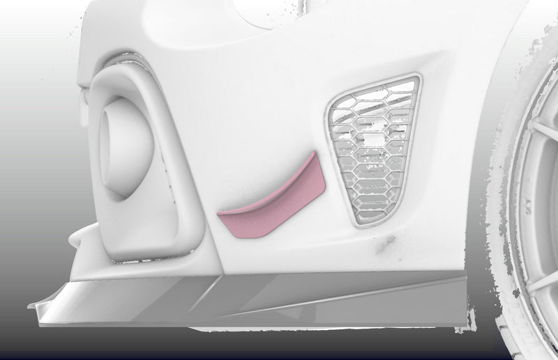 Fiat 500 595 695 Abarth Series 4 on~ EPA ATTK front bumper canard (EU 16-23 S4 model)