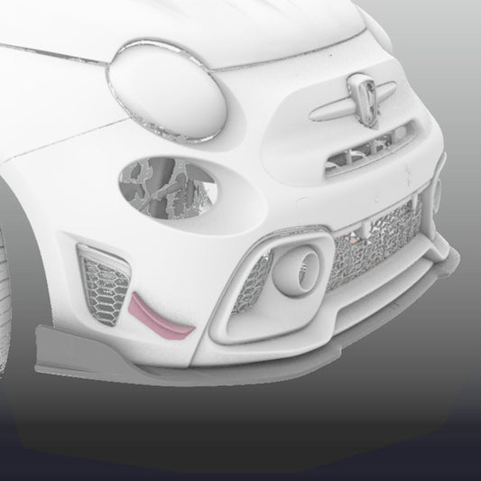 Fiat 500 595 695 Abarth Series 4 on~ EPA ATTK front bumper canard (EU 16-23 S4 model)