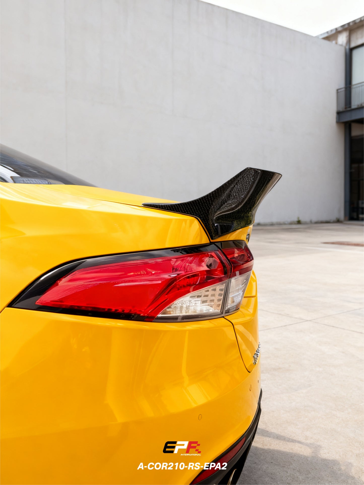 Corolla Auris E210 5dr Sedan EPA Type 2 Duckbill spoiler