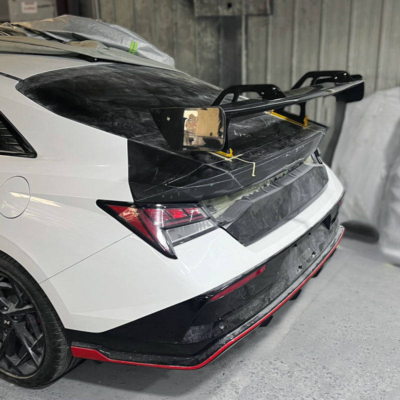 Hyundai 21+ Elantra/Avante (CN7) EPA Type R2H rear GT spoiler (Flat end plate) (300mm height & 1480mm length)
