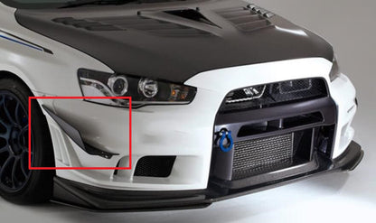 MITSUBISHI EVO 10 VRS Style Ultimate Front  Bumper Canard with bracket