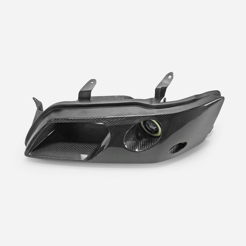 MITSUBISHI Evolution EVO 7 8 9 Left Side Vented Headlight Air Duct with LED Projector Light (RHD, passenger side)