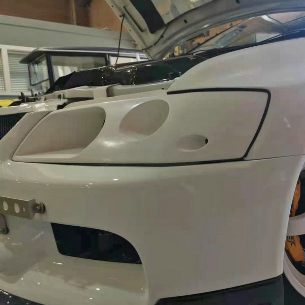 MITSUBISHI Evolution EVO 7 8 9 Left Side Vented Headlight Air Duct with LED Projector Light (RHD, passenger side)