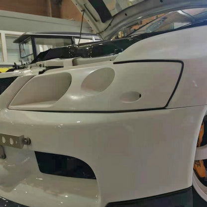 MITSUBISHI Evolution EVO 7 8 9 Left Side Vented Headlight Air Duct with LED Projector Light (RHD, passenger side)