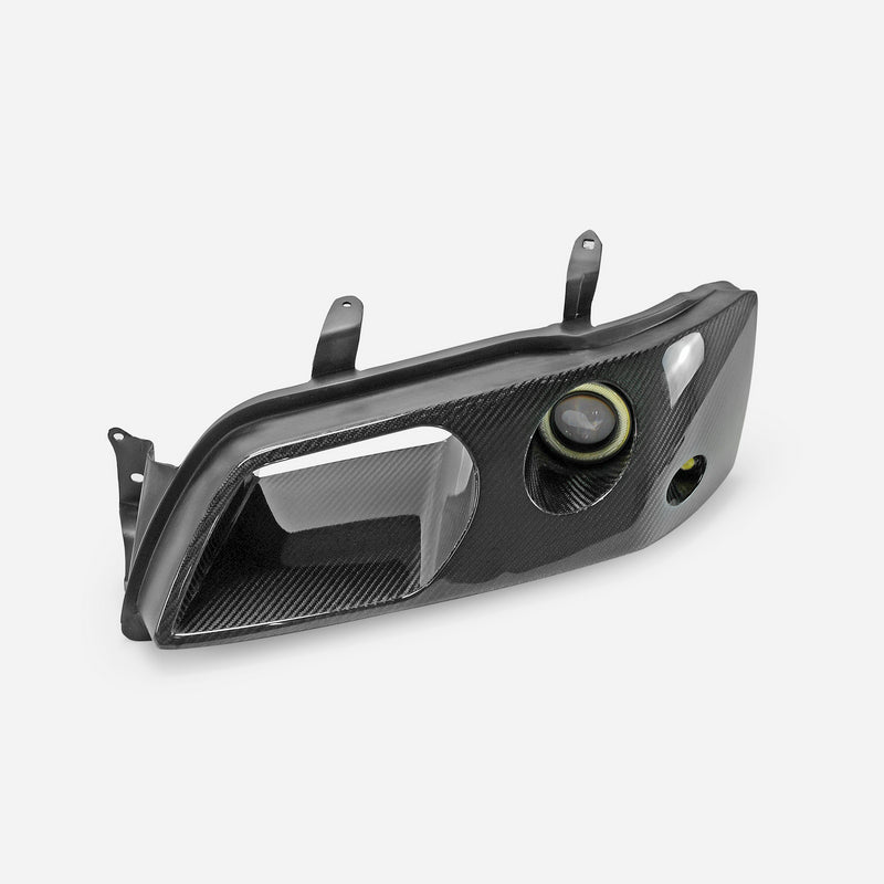MITSUBISHI Evolution EVO 7 8 9 Left Side Vented Headlight Air Duct with LED Projector Light (RHD, passenger side)