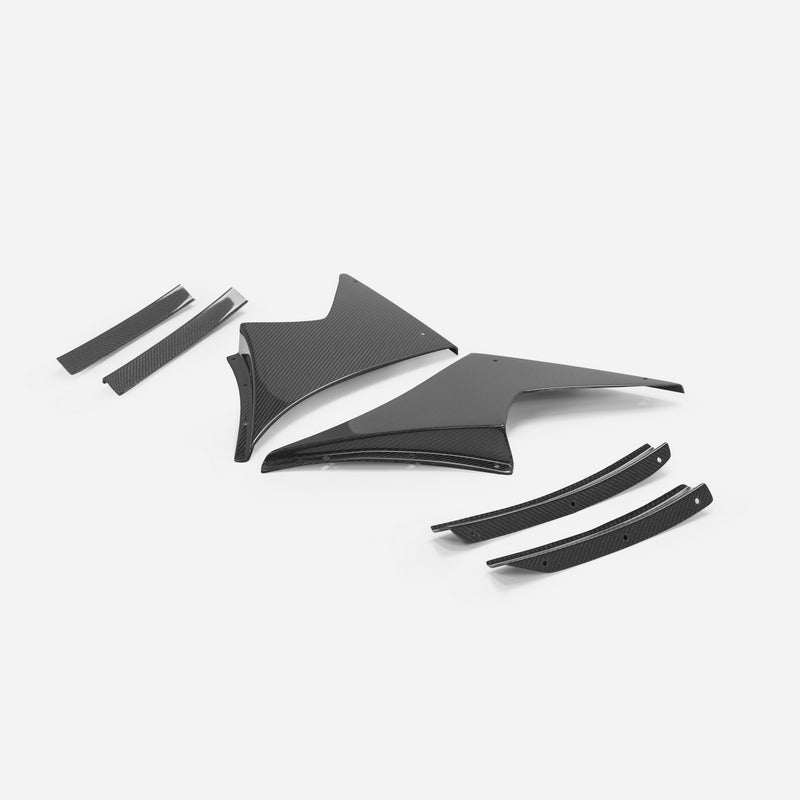 Honda 17 onwards Civic Type R FK8 JS-S Type front bumper canard 3 Pcs