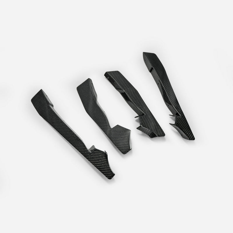 Honda 17 onwards Civic Type R FK8 VRSAR2 Style Front Bumper Canard 4Pcs