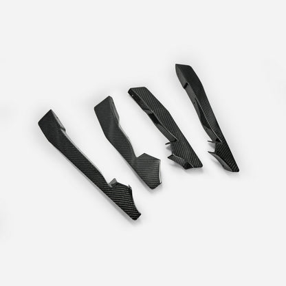 Honda 17 onwards Civic Type R FK8 VRSAR2 Style Front Bumper Canard 4Pcs
