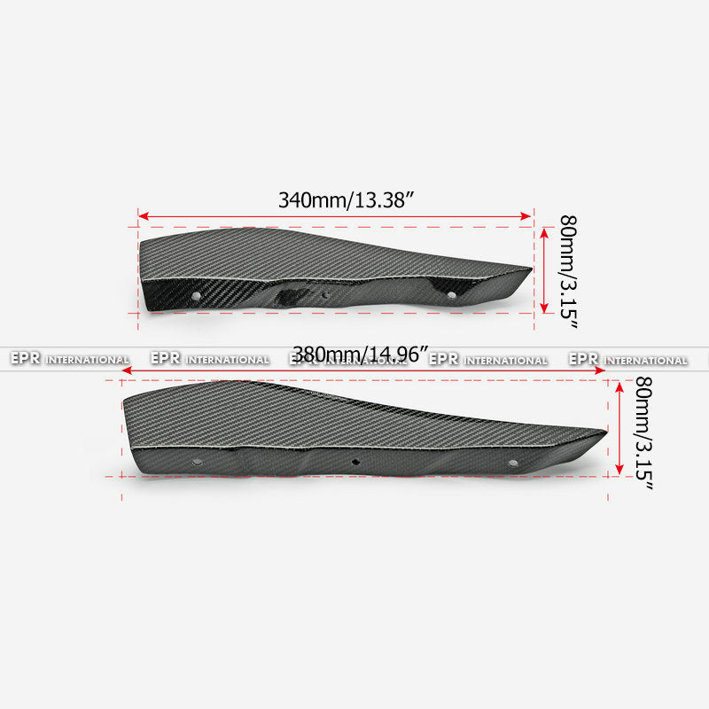 Honda 17 onwards Civic Type R FK8 VRS-W Type Front bumper canard 4Pcs