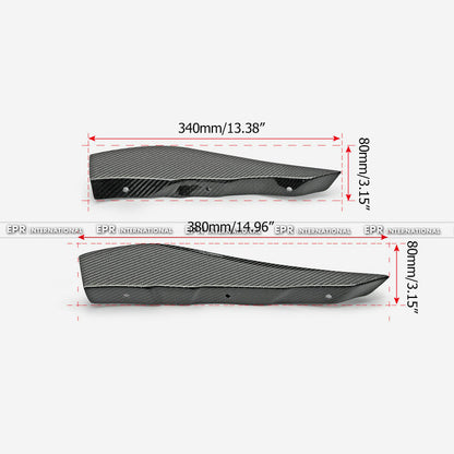 Honda 17 onwards Civic Type R FK8 VRS-W Type Front bumper canard 4Pcs