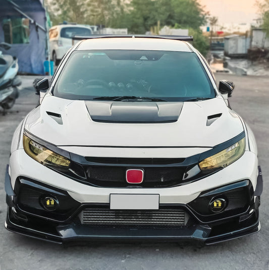 Honda 17 onwards Civic Type R FK8 VRSAR2 Style Front Lip 2Pcs (with IC shroud)