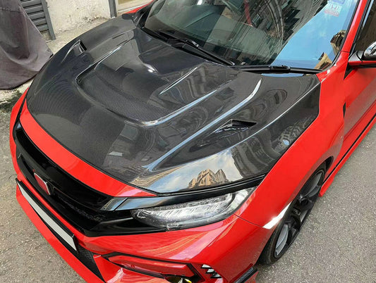 Honda 17 onwards Civic Type R FK8 VRSAR1 Style Front Hood (5 Door Hatch)(Crate size： 171x116x20)
