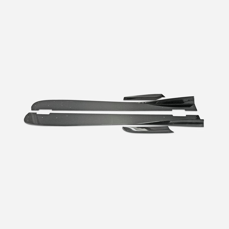 Honda 17 onwards Civic Type R FK8 VRS-W Type Large side skirt extension + air shloud 4Pcs