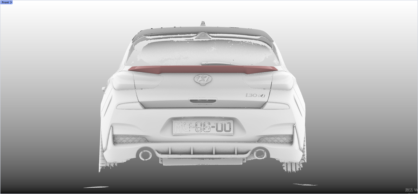 Hyundai 18+ i30N PD EPA rear middle trunk spoiler